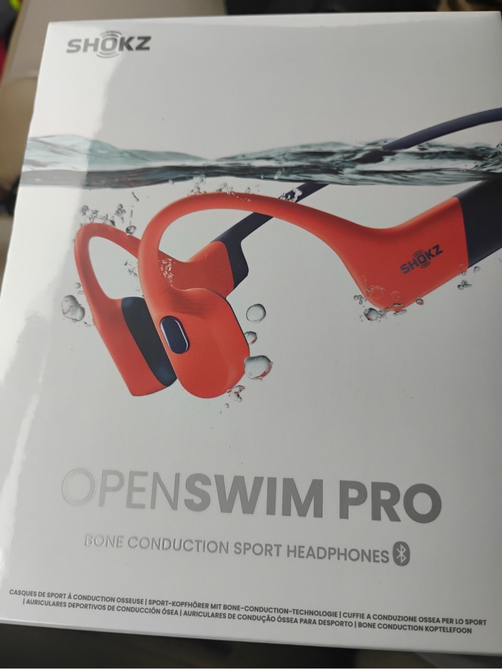 Shokz OpenSwim Pro Bone Conduction Headphones - red